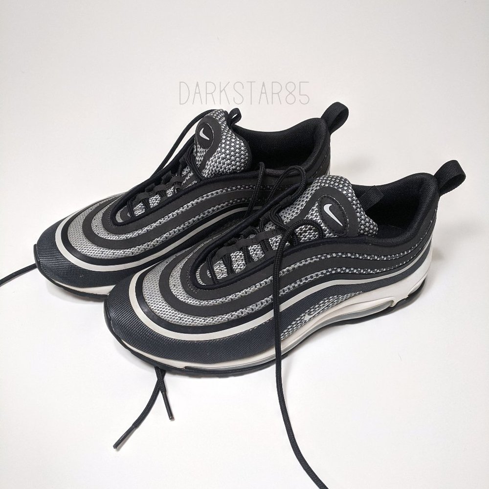Nike Air Max 97 Black, White, Pure Platinum, & Anthracite Men's Sneakers 2017 - Picture 4 of 10